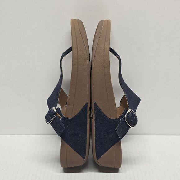 NOT FOR SALE FitFlop The Skinny Denim Toe-Post Thong Sandals in Blue Size 7 - Picture 4 of 8